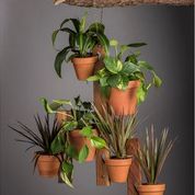 6 Pot Hanging Plant Holder - 3 piece set